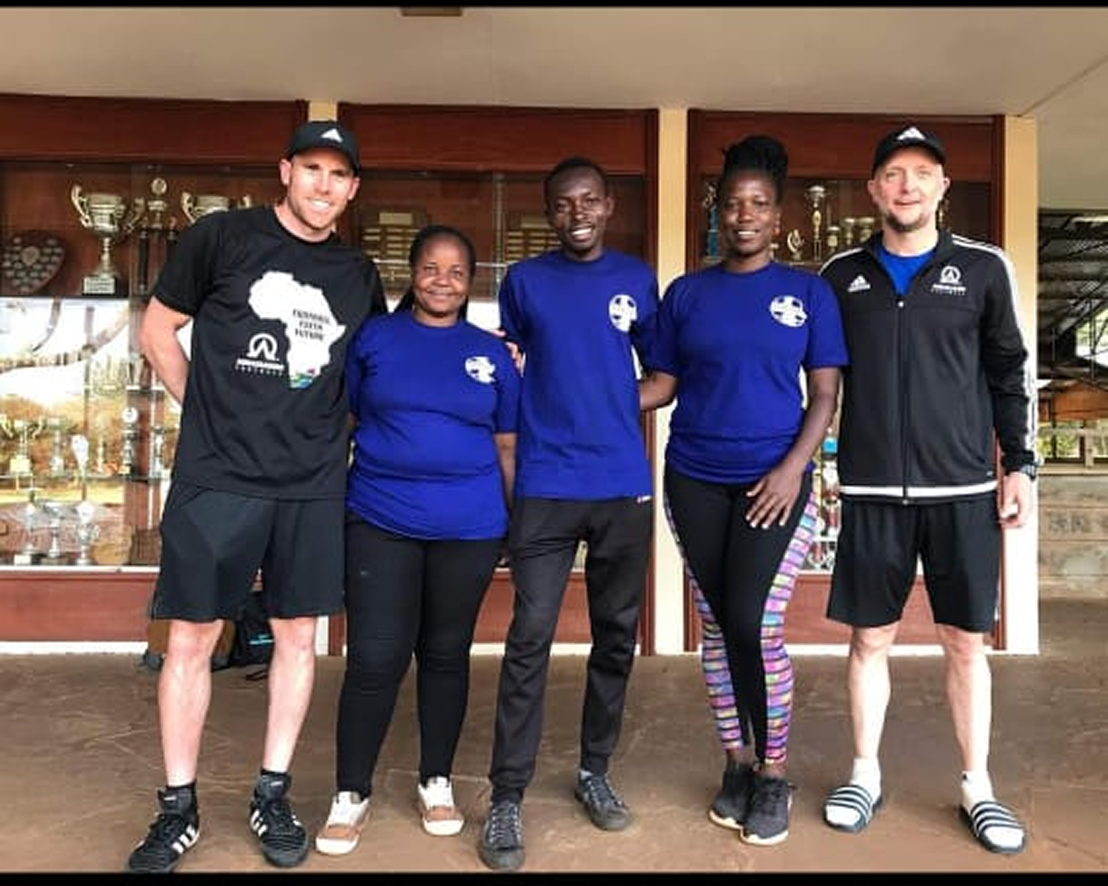 Volunteers working with youth